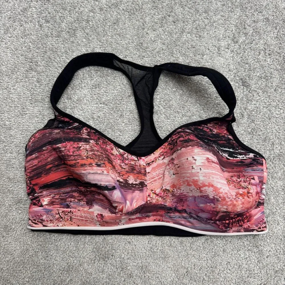 Lululemon Energy Blooming Pixie Abstract Padded Sports Bra Womens 8 Racerback